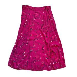 Ann Taylor Coral Floral Skirt 8